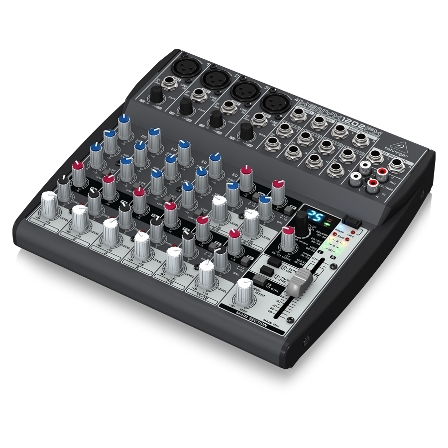 BEHRINGER - Premium 12-Input 2-Bus Mixer with XENYX Mic Preamps, British EQs and Multi-FX Processor