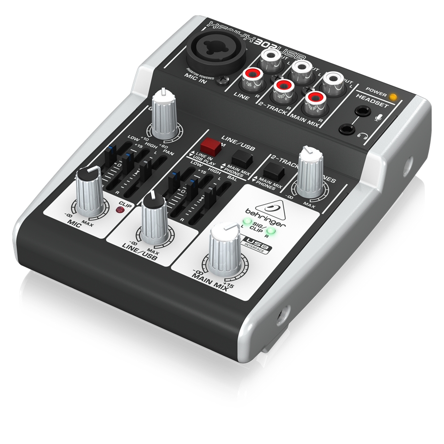 BEHRINGER - Premium 5-Input Mixer with XENYX Mic Preamp and USB/Audio Interface