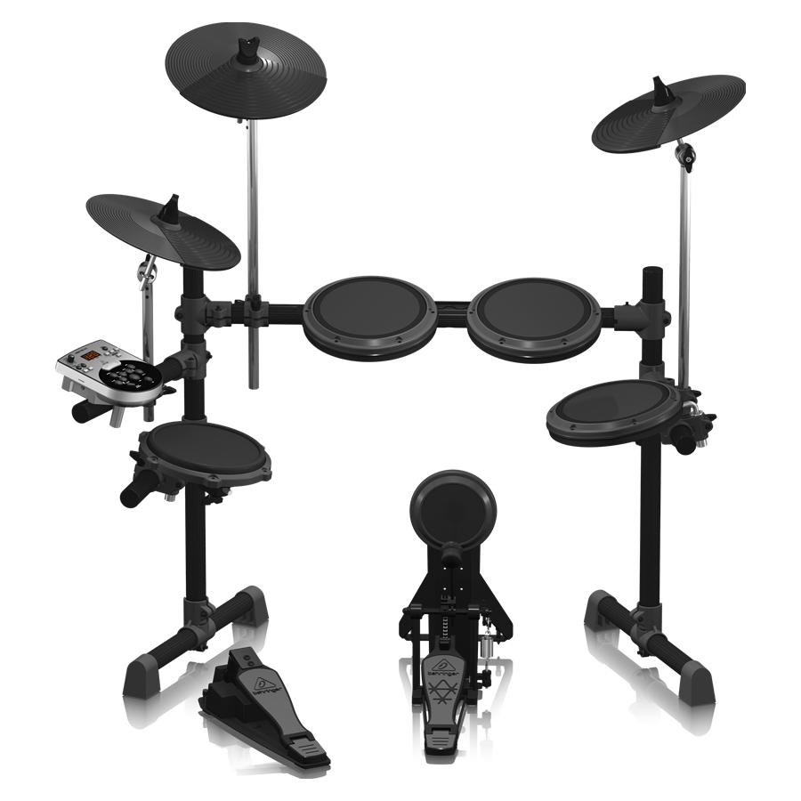 BEHRINGER - 8-Piece Electronic Drum Set with 123 Sounds, 15 Drum Sets and USB Interface 