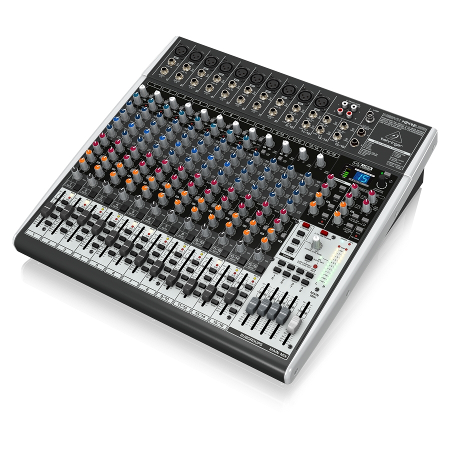 BEHRINGER - Premium 24-Input 4/2-Bus Mixer with XENYX Mic Preamps & Compressors, British EQs, 24-Bit Multi-FX Processor and USB/Audio Interface