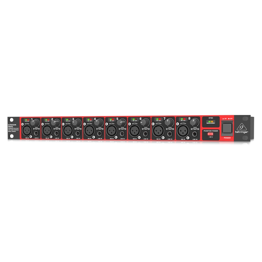 BEHRINGER - Audiophile 8 In/8 Out ADAT Audio Interface with Midas Mic Preamplifiers