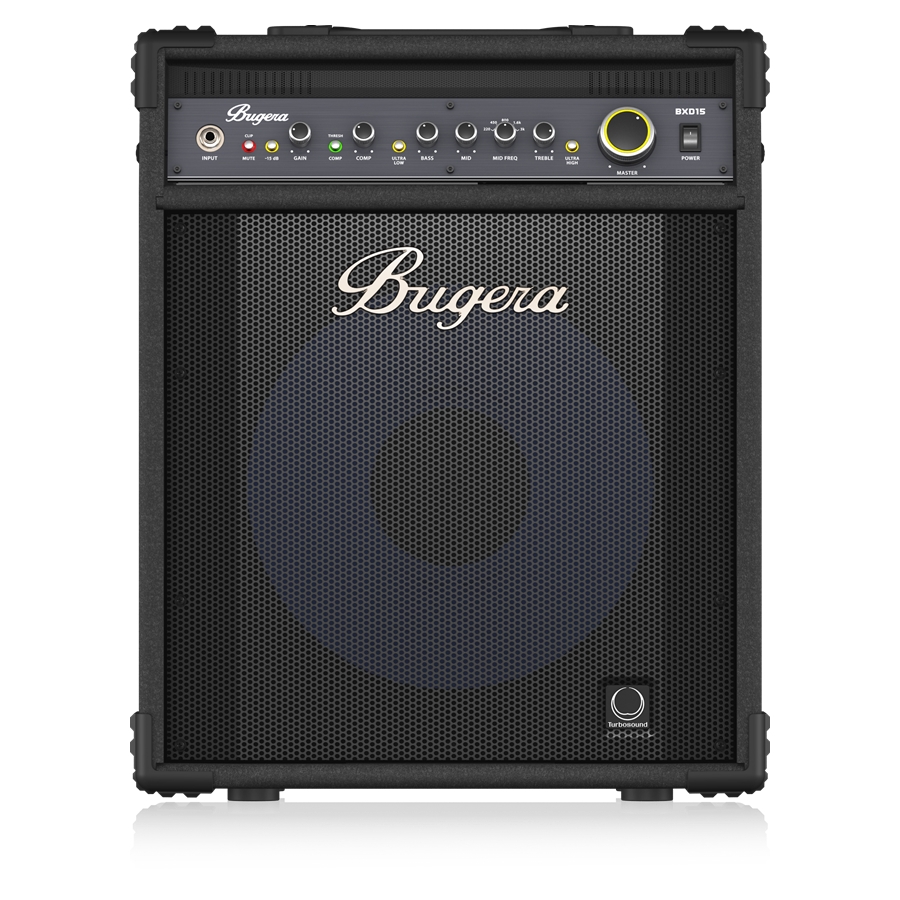 BUGERA - 1000-Watt Bass Amplifier with Original 15" Turbosound Aluminum-Cone Speaker, MOSFET Preamp, Compressor and DYNAMIZER Technology