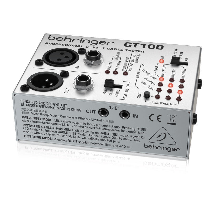 BEHRINGER - Professional 6-in-1 Cable Tester