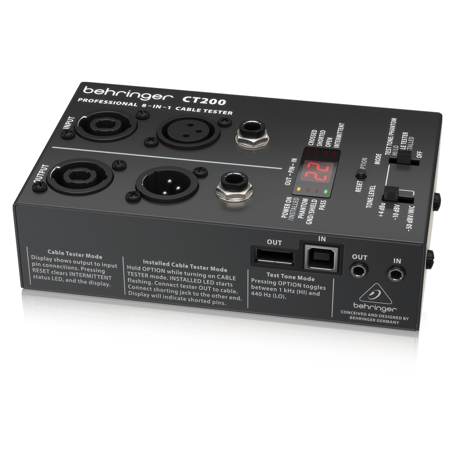 BEHRINGER - Microprocessor-Controlled 8-in-1 Cable Tester