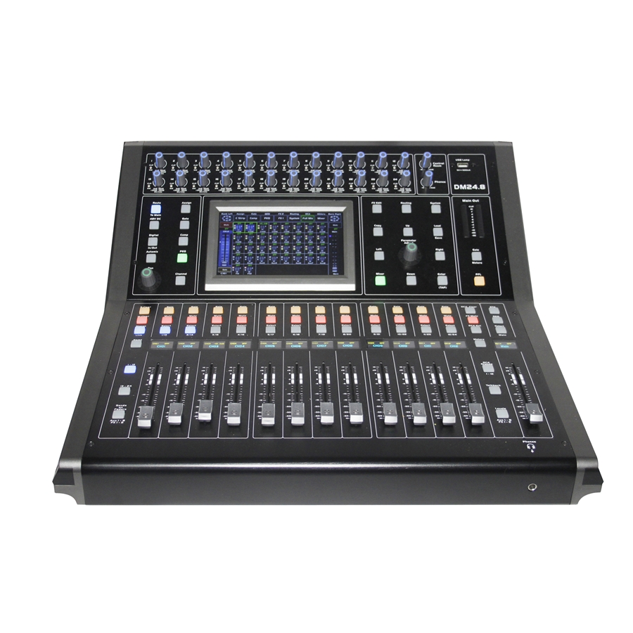 TOPP PRO - Topp Pro DM24.8 24 CH Digital Mixer 10 Out 2 FX & 7" Touch Screen