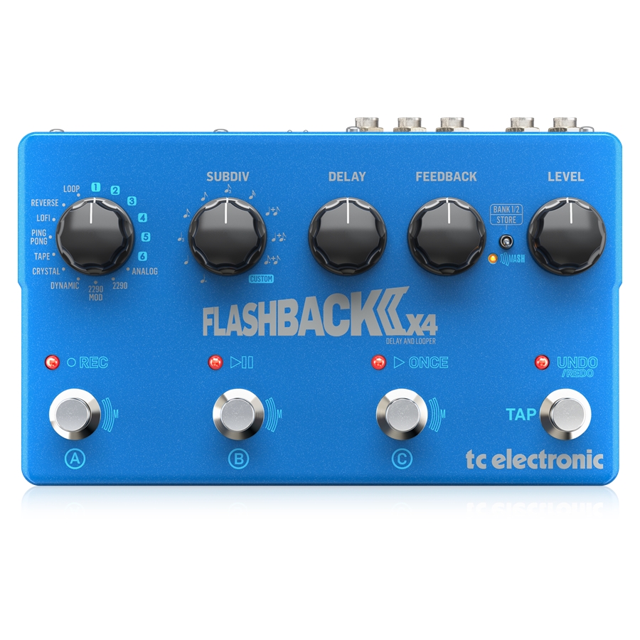 TC ELECTRONIC - Flagship Delay Pedal Expanded with 3 MASH Switches, New Crystal, Analog and Tape Delays and 6 Delay Presets