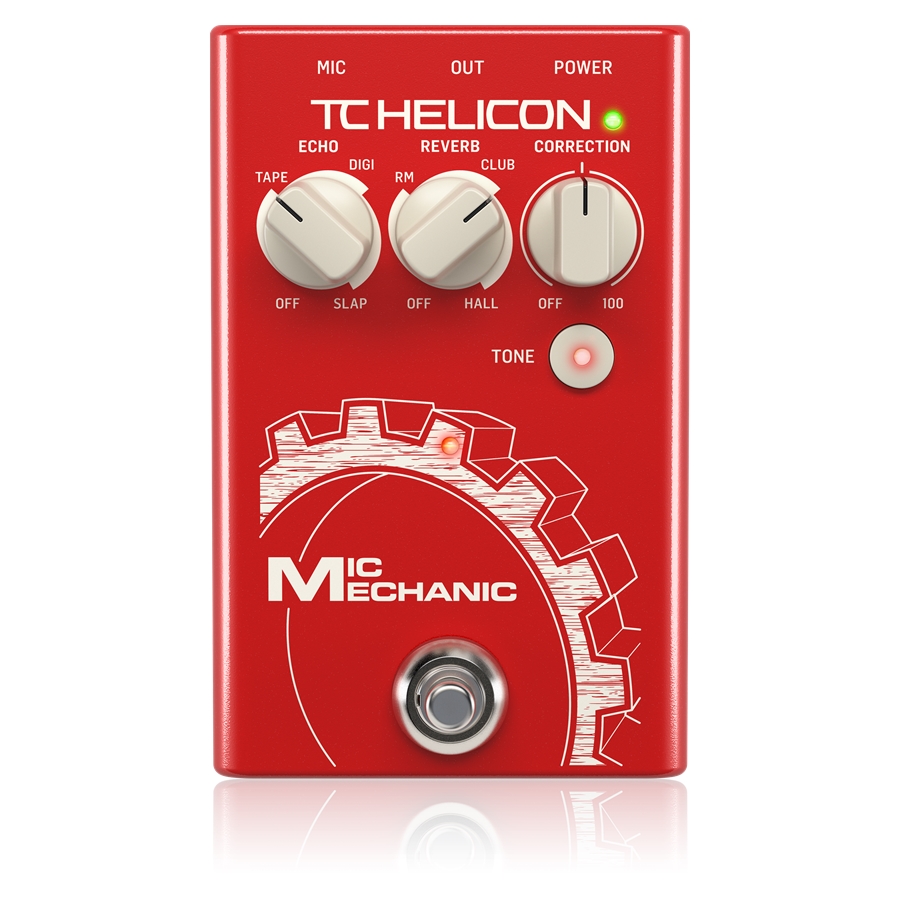 TC HELICON - Ultra-Simple Battery-Powered Vocal Effects Stompbox with Reverb, Echo and Pitch Correction