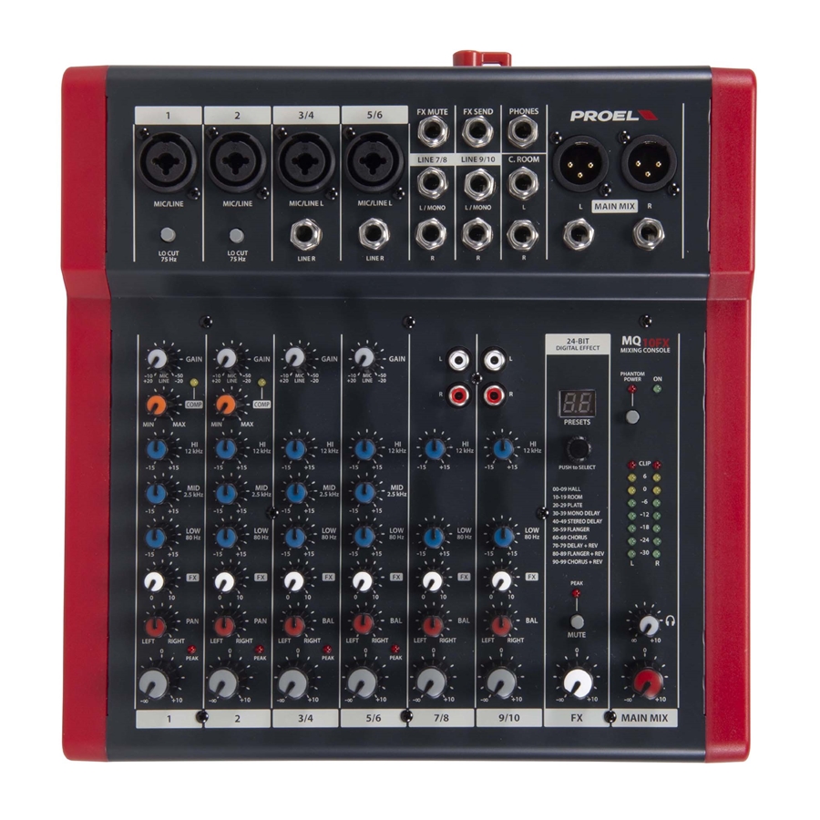 PROEL - Compact 10-channel mixer with FX