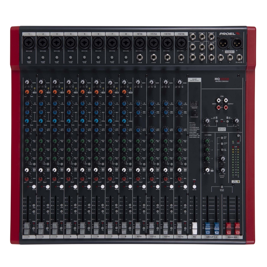 PROEL - 16-channel compact mixer with FX and USB