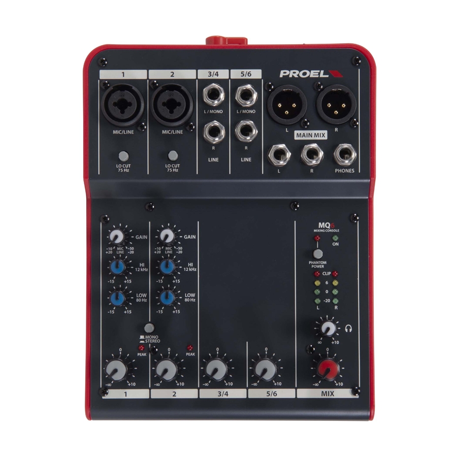 PROEL - Compact 6-channel mixer