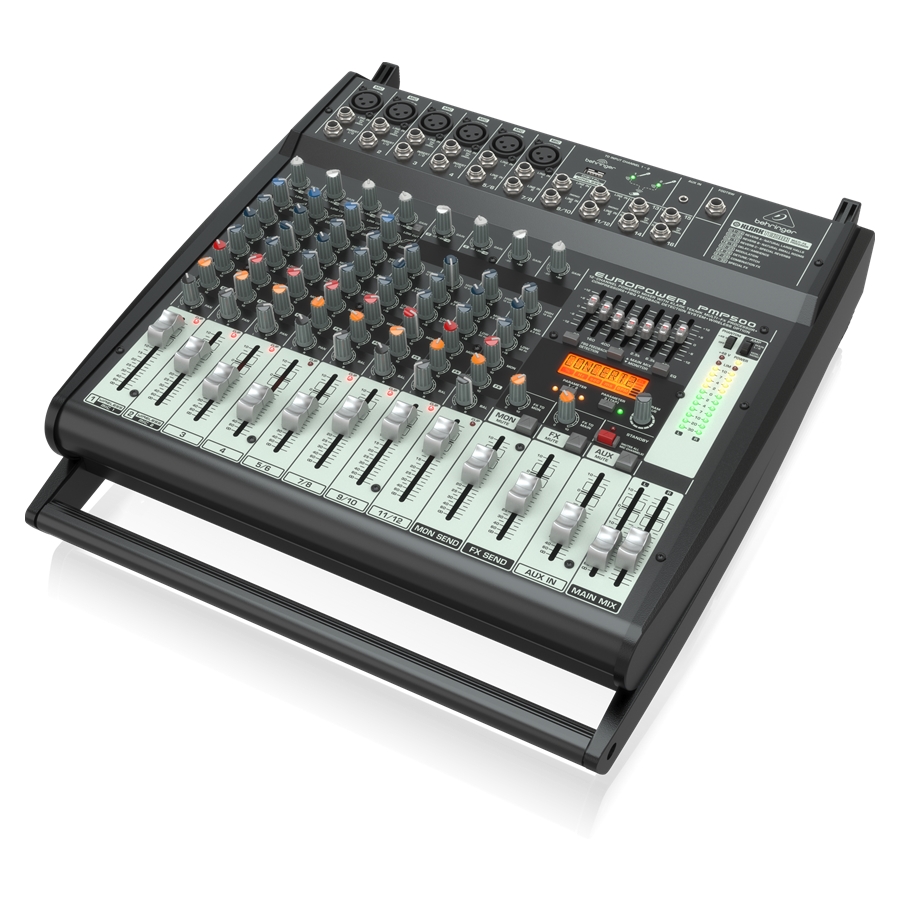 BEHRINGER - 500-Watt 12-Channel Powered Mixer with Klark Teknik Multi-FX Processor, Compressors, FBQ Feedback Detection System and Wireless Option