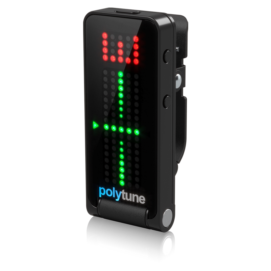 TC ELECTRONIC - Clip-On Tuner with Polyphonic, Strobe and Chromatic Modes and 108 LED Matrix Display for Ultimate Tuning Performance