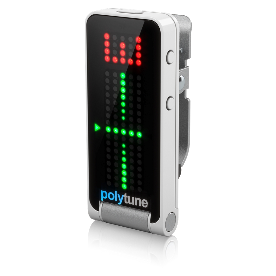 TC ELECTRONIC - Clip-On Tuner with Polyphonic, Strobe and Chromatic Modes and 108 LED Matrix Display for Ultimate Tuning Performance