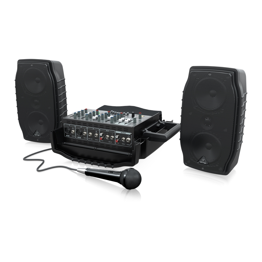 BEHRINGER - Ultra-Compact 200-Watt 5-Channel Powered Mixer with Wireless Microphone Option, Klark Teknik Multi-FX Processor and FBQ Feedback Detection