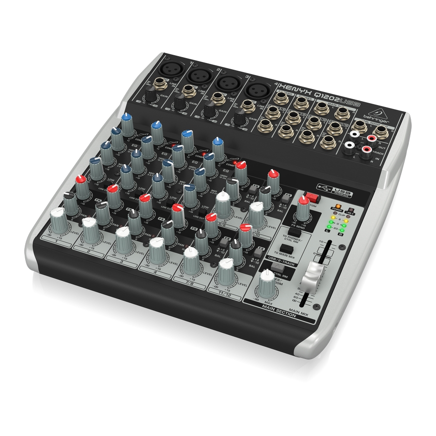 BEHRINGER - Premium 12-Input 2-Bus Mixer with XENYX Mic Preamps & Compressors, British EQs and USB/Audio Interface