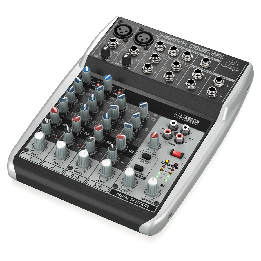 BEHRINGER - Premium 8-Input 2-Bus Mixer with XENYX Mic Preamps & Compressors, British EQs and USB/Audio Interface
