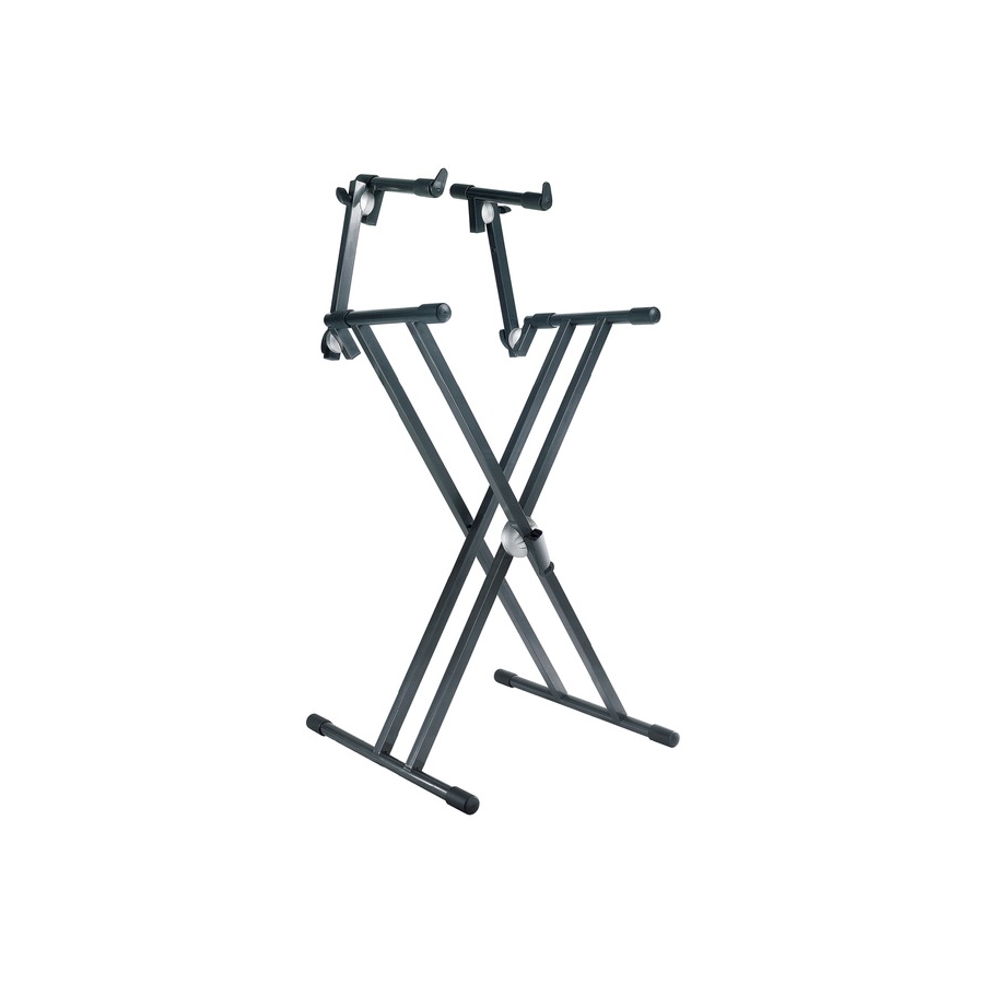 PROEL - SNAP LOCK adjustment system professional two-tier keyboard stand, double frame design.