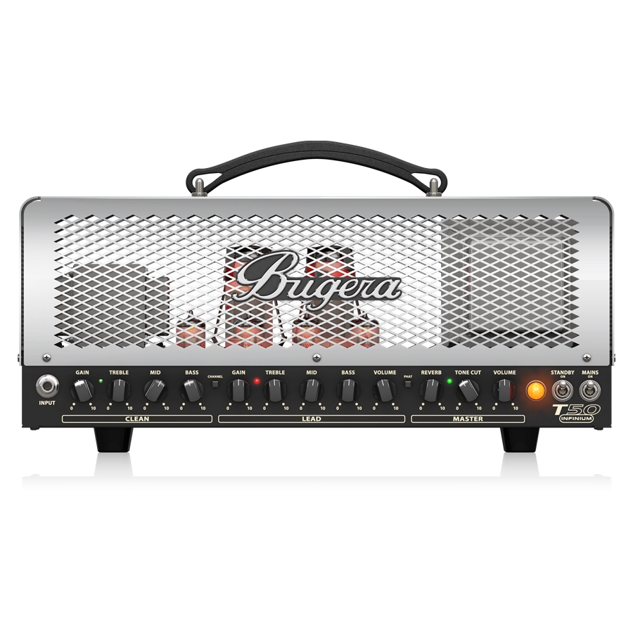 BUGERA - 50-Watt Cage-Style 2-Channel Tube Amplifier Head with INFINIUM Tube Life Multiplier, Multi-Class A/AB Operation and Reverb