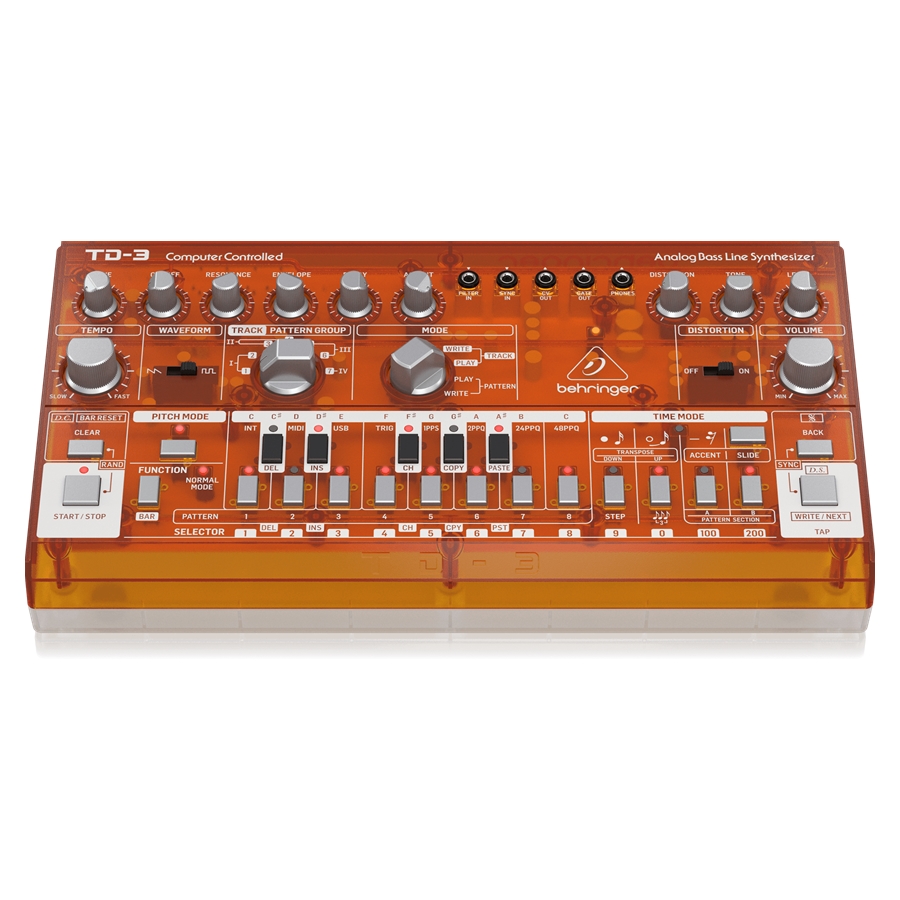 BEHRINGER - Analog Bass Line Synthesizer with VCO, VCF, 16-Step Sequencer, Distortion Effects and 16-Voice Poly Chain