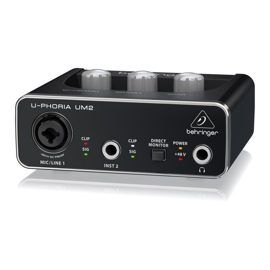 BEHRINGER - Audiophile 2x2 USB Audio Interface with XENYX Mic Preamplifier