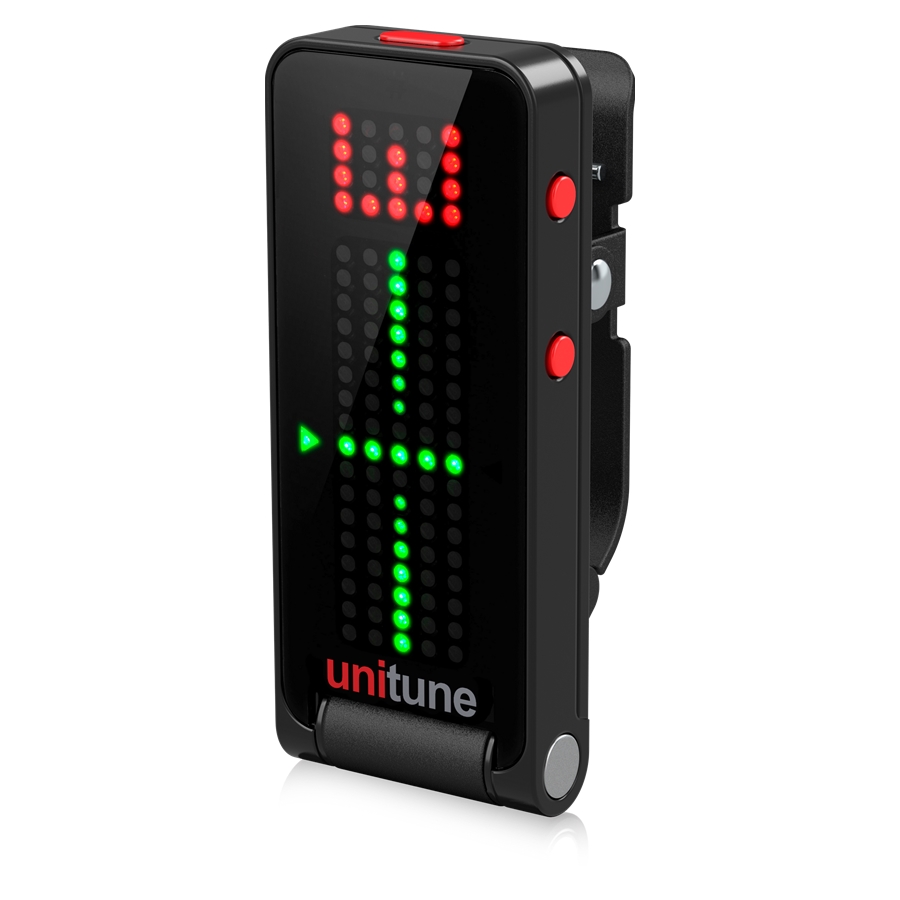 TC ELECTRONIC - Black Clip-On Tuner with Strobe and Chromatic Modes and 108 LED Matrix Display for Uncompromised Tuning Quality