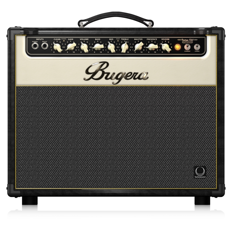 BUGERA - 22-Watt Vintage 2-Channel Tube Combo with INFINIUM Tube Life Multiplier, Original Turbosound Speaker and Reverb