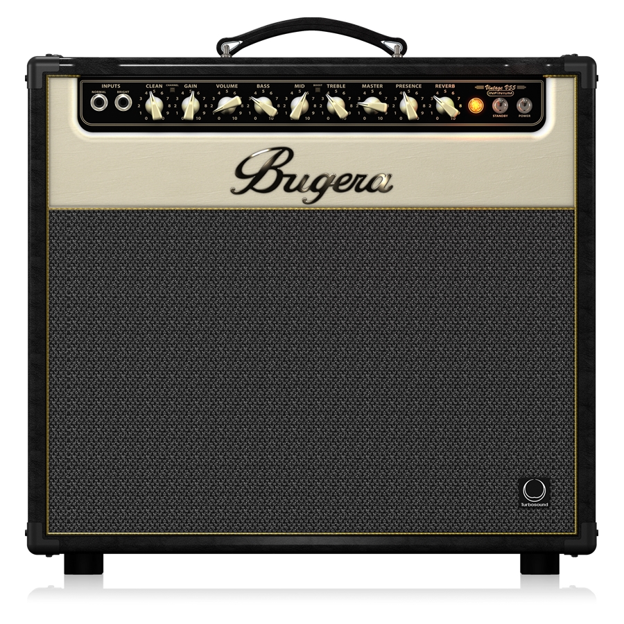 BUGERA - 55-Watt Vintage 2-Channel Tube Combo with INFINIUM Tube Life Multiplier, Original Turbosound Speaker and Reverb
