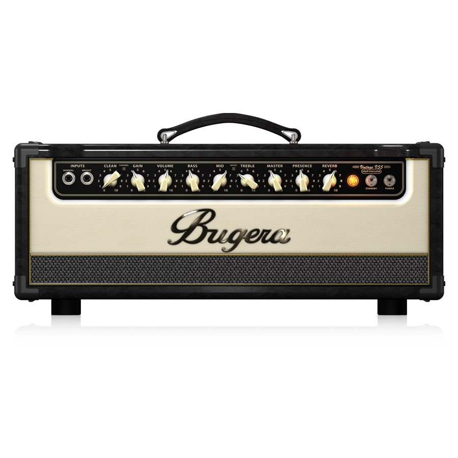 BUGERA - 55-Watt Vintage 2-Channel Tube Amplifier Head with INFINIUM Tube Life Multiplier and Reverb