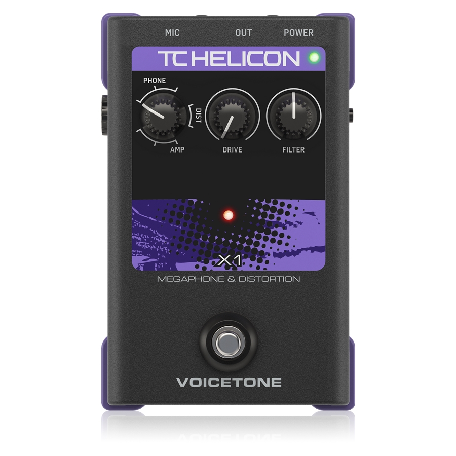 TC HELICON - Single-Button Stompbox for Dramatic Megaphone and Distortion Vocal Effects