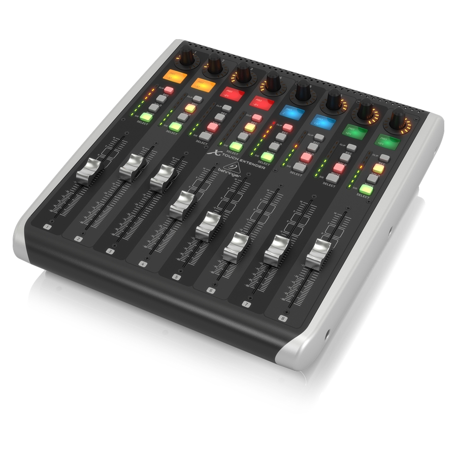 BEHRINGER - X-TOUCH EXTENDER with 8 Touch-Sensitive Motor Faders, LCD Scribble Strips, USB Hub and Ethernet/USB Interfaces