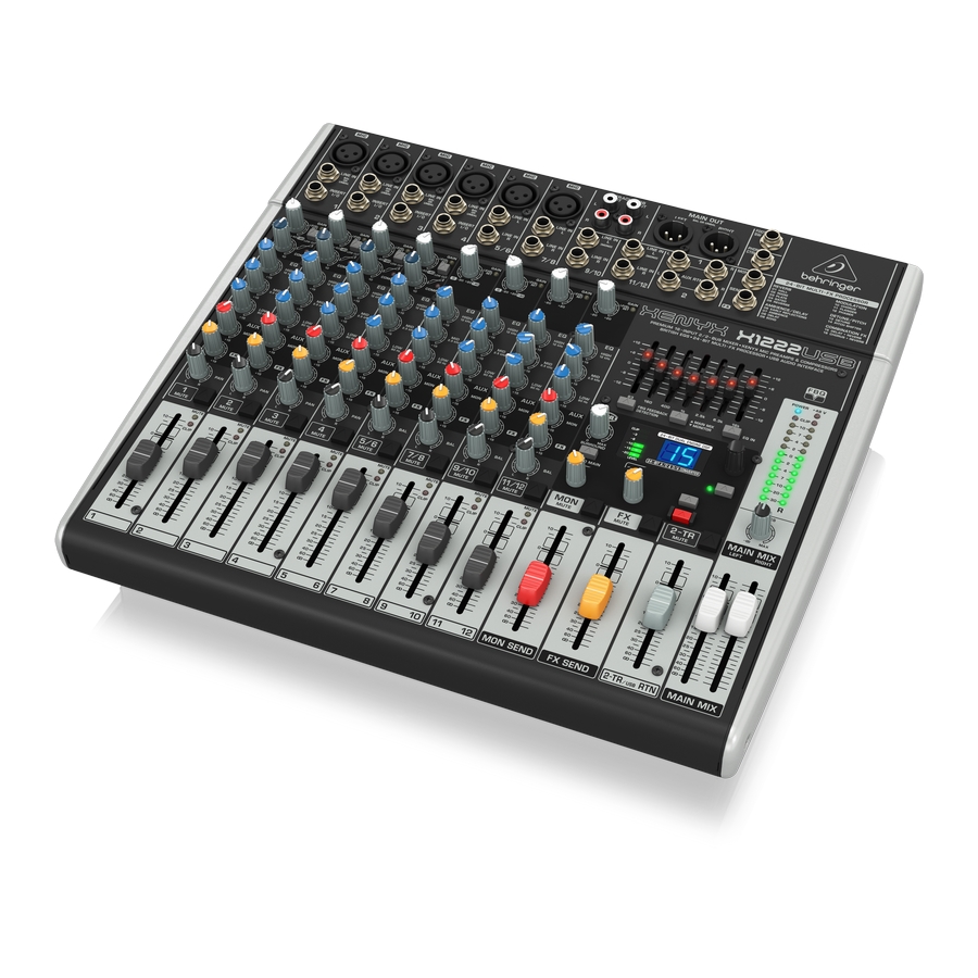 BEHRINGER - Premium 16-Input 2/2-Bus Mixer with XENYX Mic Preamps & Compressors, British EQs, 24-Bit Multi-FX Processor and USB/Audio Interface