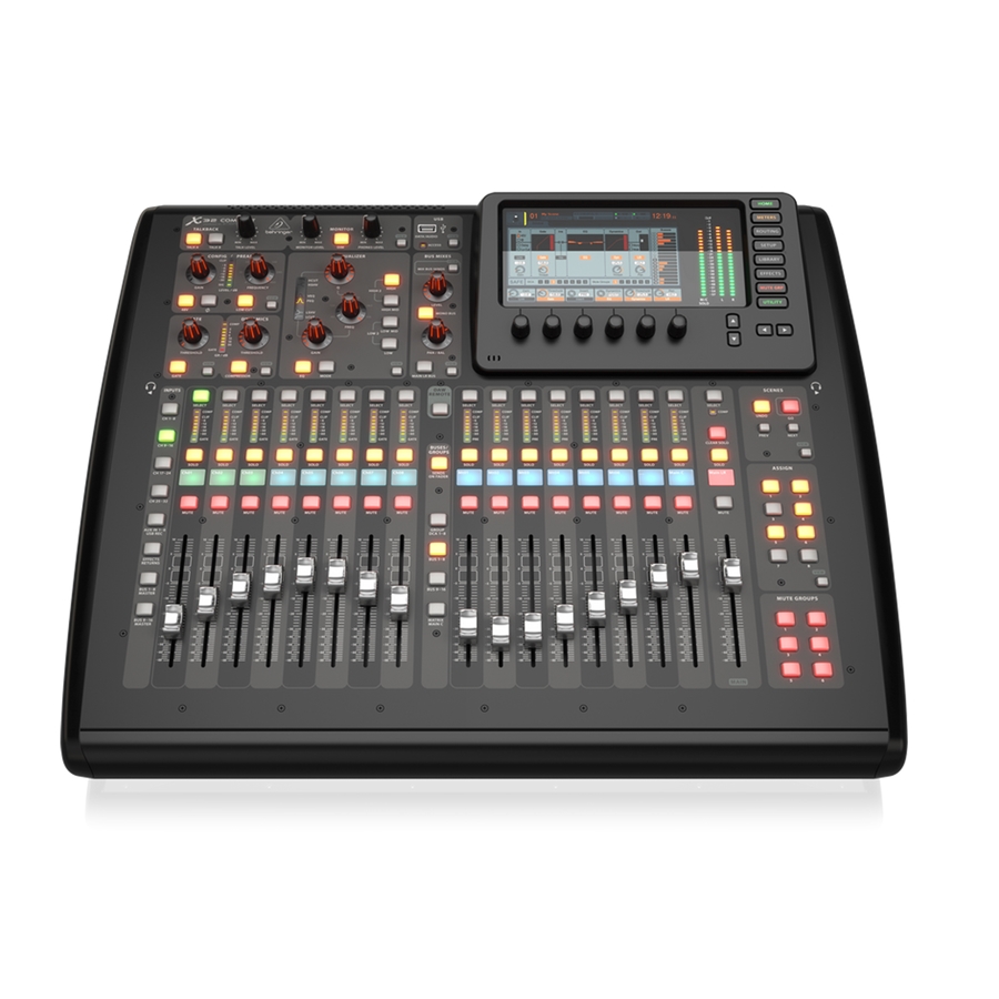 BEHRINGER - Compact 40-Input, 25-Bus Digital Mixing Console with 16 Programmable Midas Preamps, 17 Motorized Faders, Channel LCD's, 32-Channel Audio Interface and iPad/iPhone* Remote Control