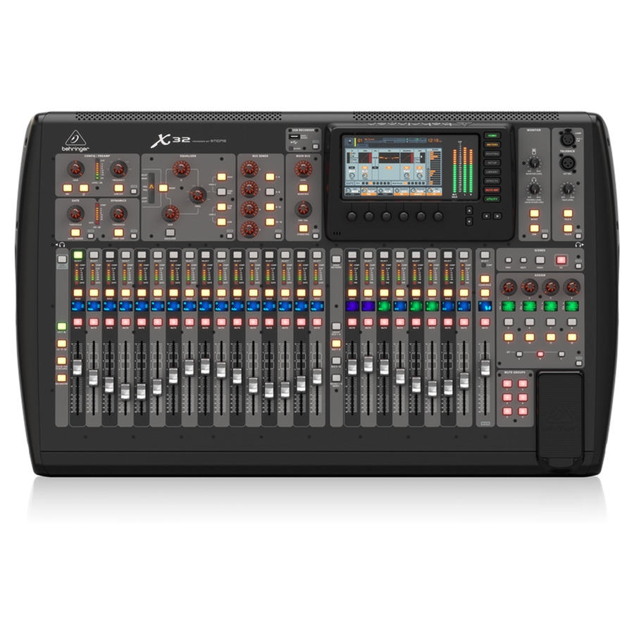BEHRINGER - 18-Channel, 12-Bus Digital Mixer for iPad/Android Tablets with 16 Programmable Midas Preamps, Integrated Wifi Module and Multi-Channel USB Audio Interface