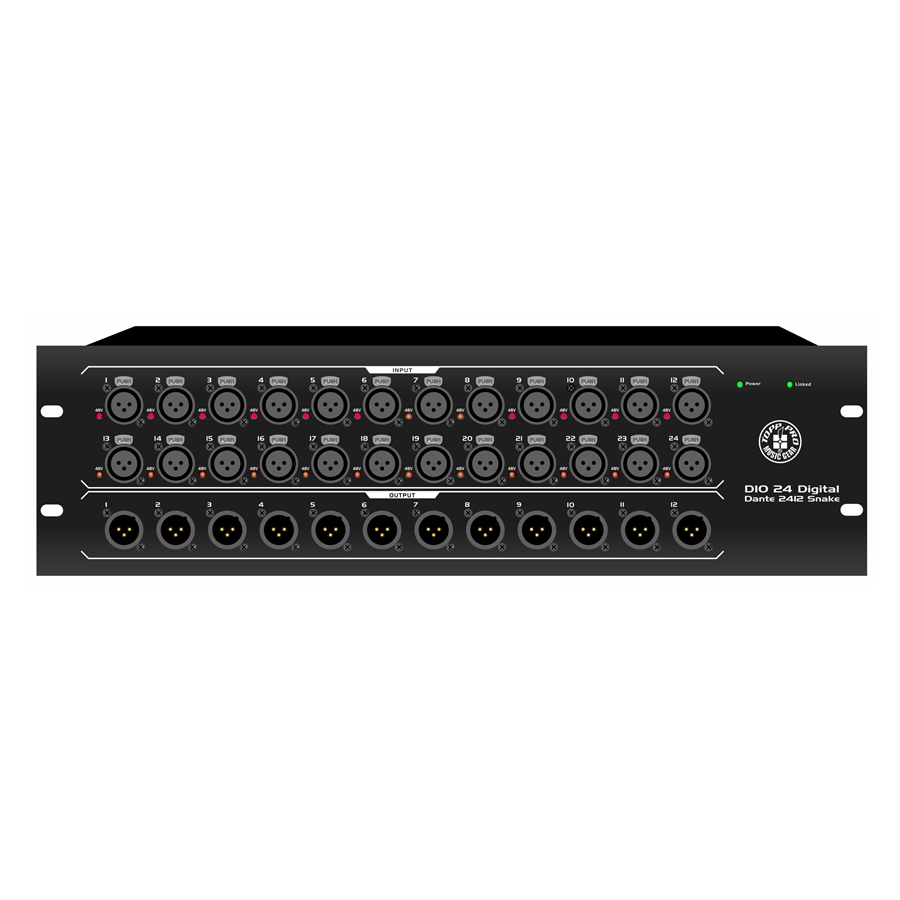 TOPP PRO - Topp Pro DIO.24 DANTE Digital Snake 24 In, 12 Out (DIO24 / DIO-24)