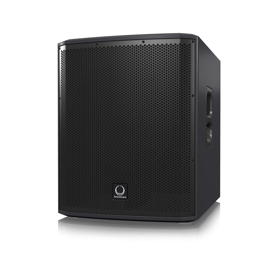 TURBOSOUND - 1,000 Watt Powered 15" Subwoofer with Dual Amplifiers for Satellite Speakers, Klark Teknik Spatial Sound Technology, Digital Mixer, Remote Control via iPhone/iPad and Bluetooth Audio Streaming