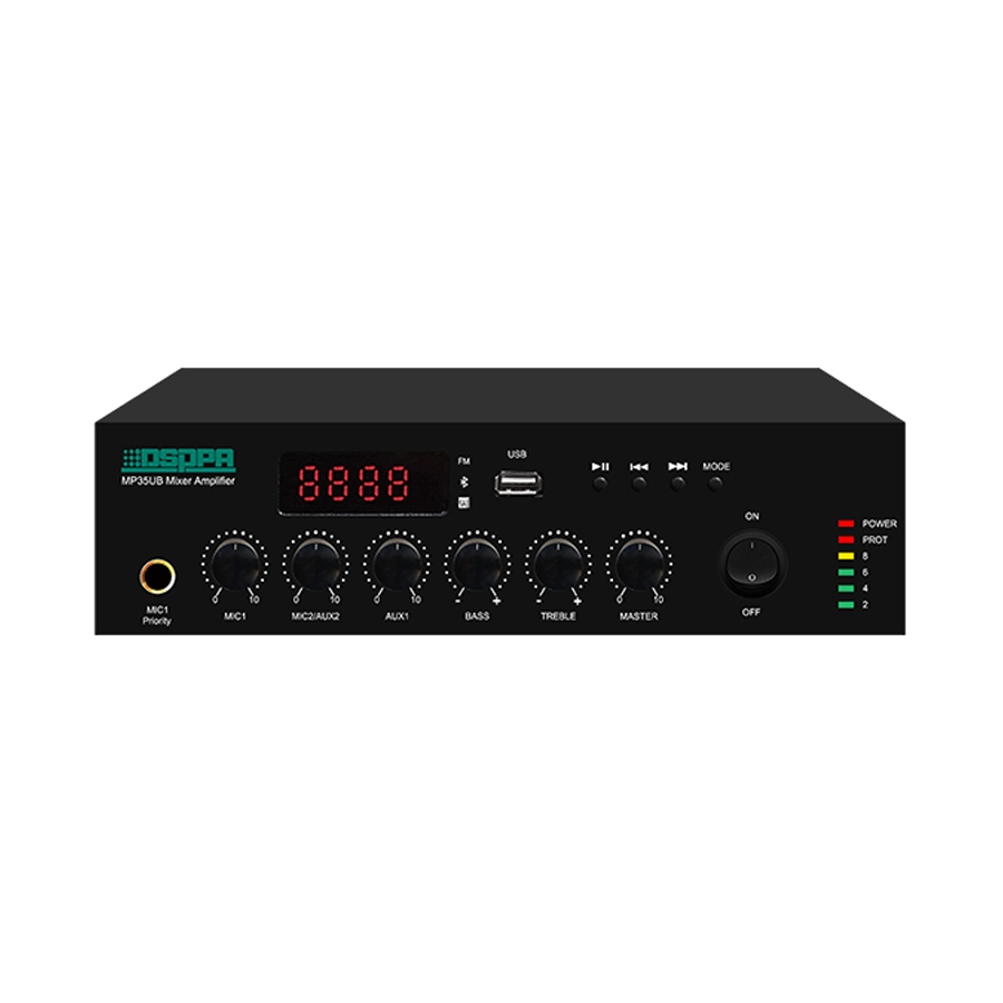DSPPA - MP60UB Mini Digital Mixer Amplifier with USB & Bluetooth